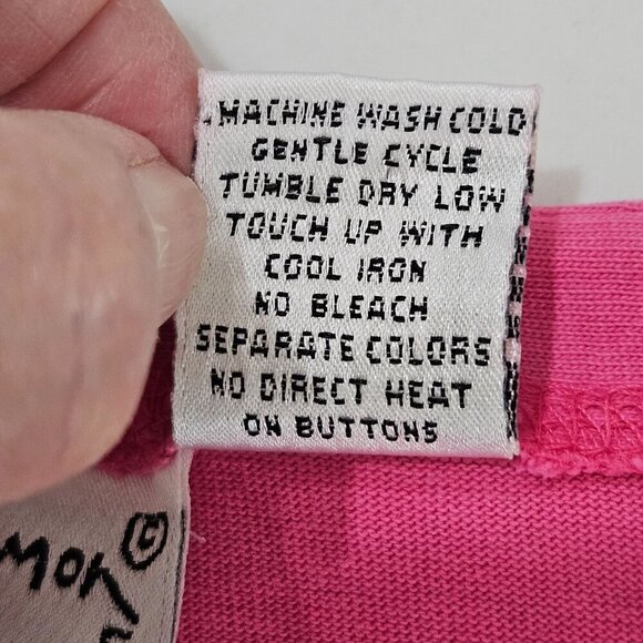 Michael Simon Embroidered Patchwork Cardigan Small Pink Flaws - Picture 9 of 13